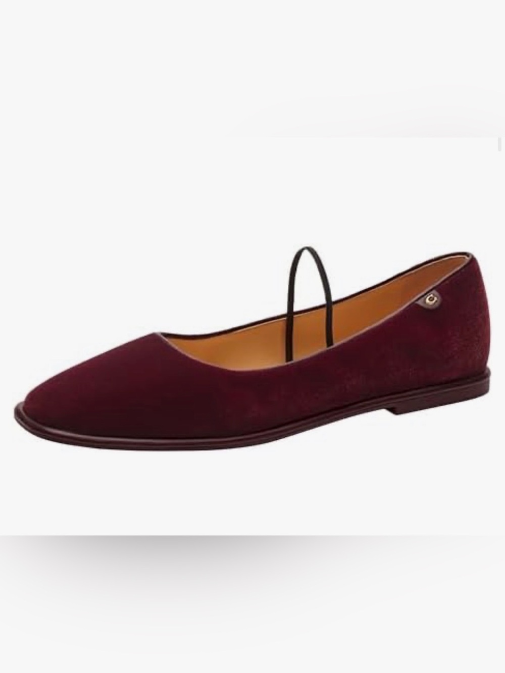 Coach Burgundy Emilia Mary Jane Ballet Flat